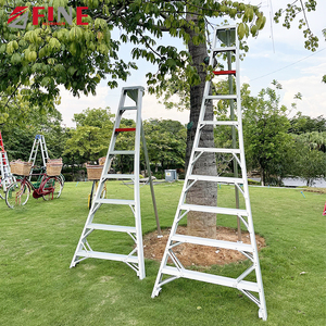 <span class=keywords><strong>Escabeau</strong></span> pliant en aluminium moderne pour l'extérieur, <span class=keywords><strong>8</strong></span> <span class=keywords><strong>marches</strong></span>, pour la cueillette des fruits dans les vergers, modèle Farmhouse Harvest Farm Triangle Garden - Product Image 2