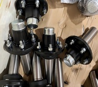 DAYTOP Nouveaux essieux de remorque légers en acier avec moyeu et demi-essieu à frein, haute qualité, capacité 1000-7000 lbs, options 4/5/6 boulons pour bateaux et camions