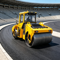 Compacteur vibrant à double tambour de 13 tonnes, largeur de roulement de 2,3 m, vente directe usine