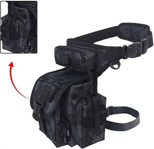 Sac de jambe multifonctionnel tactique pour moto, randonnée, voyage, pêche, avec porte-bouteille et pochette à outils - Product Image 6