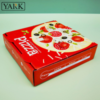 Großhandel 10-Zoll-Pizzakartons mit individuellem Logo, matt, umweltfreundlich, recycelter Wellpappe, fettdicht, mit Griff, vierfarbig bedruckt