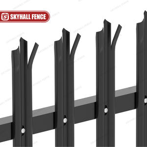 Clôture de palissade en acier W/D <span class=keywords><strong>plaque</strong></span> simple/triple pointu noir palissade clôture de sécurité pour parc jardin - Product Image 2