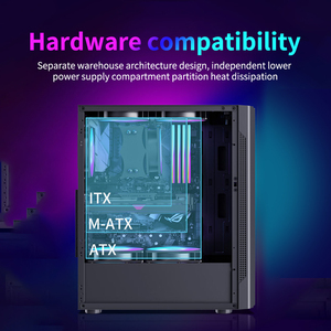 Boîtier personnalisé OEM pour <span class=keywords><strong>PC</strong></span> de jeu Offre Spéciale <span class=keywords><strong>Tour</strong></span> ATX USB3.0 en aluminium de style cool avec armoire en verre trempé Ventilateur RVB - Product Image 4