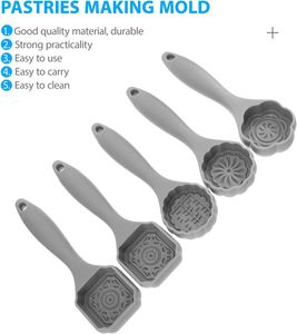 Molde 3D cóncavo de plástico duradero para bolas de arroz verdes, panecillos al vapor, pastel de luna, repostería, panecillos de pasta de frijol rojo y repostería de piel de nieve, herramientas para hornear pasteles - Product Image 5