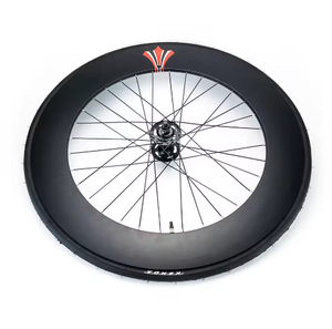 Juego de Ruedas de Piñón Fijo de Aleación de Aluminio de 70 mm con Freno V y Eje Flip-Flop para Bicicleta <span class=keywords><strong>Fixie</strong></span> con Neumáticos Clincher - Ligero y Duradero con 36 Radios - Product Image 4