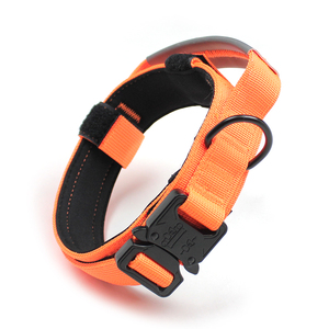 Hochleistungs-taktisches Hunde halsband für große Hunde Schnellverschluss-Metalls chnalle Weiches Welpen halsband aus massivem Polyester im klassischen Stil - Product Image 5