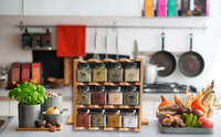 Présentoir de vente chaude organisateur de cuisine étagère de stockage d'économie étagère d'assaisonnement Simple adaptée à la cuisine