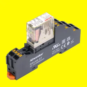 Shenler RFT2CO024L+SRU08-ST interface relay 2 pole 8A 24VDC relay module set 48vdc flipflop solenoid 24v 50hz 8pins auxiliary
