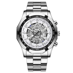 Reloj de Pulsera BINBOND 033, Diseño Hueco, No Mecánico, Resistente al Agua, Popular, de Acero, Multifuncional, de Cuarzo, para Hombre - Product Image 1