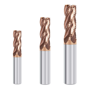 Fresa de desbaste de paso grueso de carburo de tungsteno sólido HRC55 con 4 filos, recubrimiento nano azul, para router CNC, antivibración, ODM OEM - Product Image 2