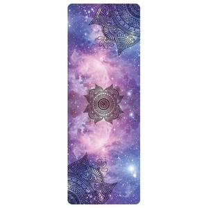 Tapis de <span class=keywords><strong>yoga</strong></span> pliable en caoutchouc naturel, tissu en daim imprimé, fin, élargi, absorbant la transpiration, antidérapant, 1,5 mm d'épaisseur, 72 pouces (183 cm) - Product Image 2