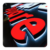 Letras de Canal 3D Retroiluminadas LED Personalizadas para Exteriores, Logotipo Retroiluminado de Acero Inoxidable, Letras Metálicas Comerciales 3D
