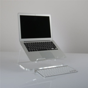 Favor Lucite 3mm Thick Eco-friendly Clear PMMA Laptop Stand Computer Riser with Custom Logo and Candy Model - Product Image 2