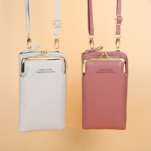 Sacs à main pour femmes, <span class=keywords><strong>sac</strong></span> à bandoulière en cuir PU pour femmes, pochette à fermeture éclair, <span class=keywords><strong>sac</strong></span> à téléphone pour les voyages d'affaires, <span class=keywords><strong>sac</strong></span> pour téléphone portable - Product Image 4