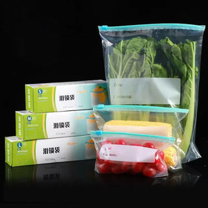 Zippered Freezer Bags For Food Storage With Label Space Rectangle Shape 20-40Pcs Household Use - Product Image 1