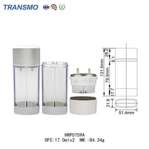 Flacon de soin de la peau de luxe avec bouchon, conteneur en plastique personnalisé pour soin de la peau, conteneur blanc pour soin de la peau, flacon de lotion, emballage - Product Image 2