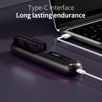 Produits tendance : Brosse lissante sans fil, mini peigne chauffant électrique portable à ions négatifs en céramique pour voyage