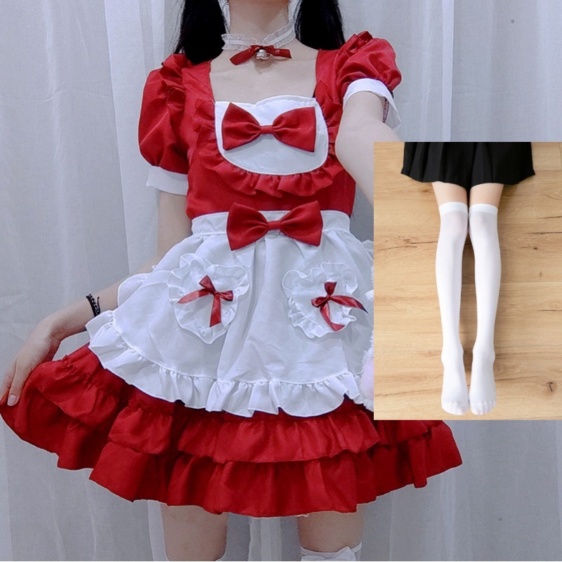Red and white socks