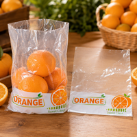 Voedselveilige transparante LDPE platte plastic verpakkingszak voor producten, heavy-duty, geperforeerd, voor het bewaren van vers fruit, mandarijnen etc.