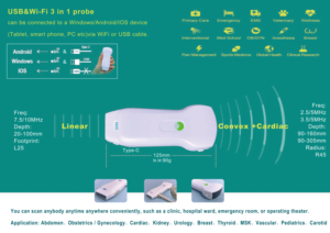 Échographe portable sans fil couleur Doppler linéaire et convexe 3-en-1 pour physiothérapie – <span class=keywords><strong>Prix</strong></span> - Product Image 3