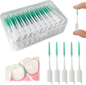 OEM <span class=keywords><strong>Cure</strong></span>-dents en silicone souple, fil dentaire interdentaire pour le nettoyage des espaces interdentaires et des appareils orthodontiques, <span class=keywords><strong>cure</strong></span>-dents dentaires pour usage domestique - Product Image 1