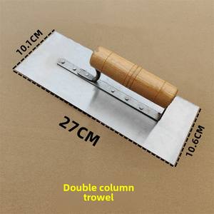 Lame en bois carrée en acier inoxydable de qualité industrielle de 27cm pour la maçonnerie et le plâtrage. - Product Image 6