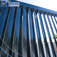 Clôture en aluminium à lames - Écologique, durable, antirouille, style ranch australien moderne, sécurité de la maison, clôture de jardin avec modélisation 3D