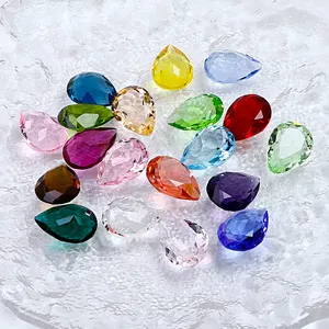 Transparent K9 Crystal Beads Pointed Back Waterdrop Design Wholesale Rhinestones Shoes Jewelry DIY Accessory Shoes Clothing