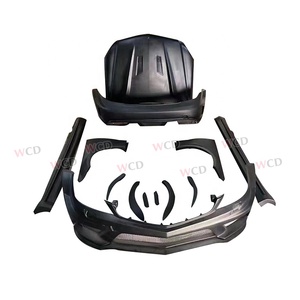 FRP Wide Body Kit per <span class=keywords><strong>Mercedes</strong></span> Benz classe <span class=keywords><strong>C</strong></span> W204 C63 C200 C300 Black Series Style paraurti anteriore minigonne laterali parafango cofano barra posteriore - Product Image 3