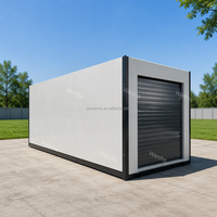 Conteneur de stockage modulaire en acier de 8 pieds, 12 pieds, 16 pieds, 20 pieds avec porte enroulable, unité de stockage auto-assemblable