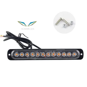 Truk Sisi Ultra Tipis Lampu Flash Sisi 12LED Sinyal Peringatan Lampu 12V-24V Baru Tongkol Lampu Flash