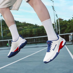 Профессиональная мужская женская обувь для тенниса и бадминтона с логотипом на заказ амортизирующая Нескользящая дышащая тренировочная повседневная одежда - Product Image 4