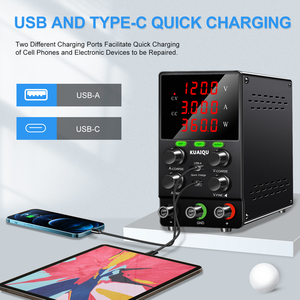 KUAIQU SPS1203S <span class=keywords><strong>DC</strong></span> Fuente de alimentación de Banco 120V 3A Fuente USB 18W Recarga de batería de plomo 24V 48V <span class=keywords><strong>72V</strong></span> Reparación de dispositivos electrónicos - Product Image 2