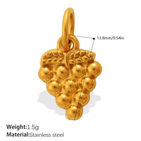 MYNECK Design Unique Plaqué Or 18 carats Acier Inoxydable PVD Anti-ternissement Pendentif Ananas Pizza Poisson Alimentaire Accessoires pour Clés et Sacs