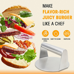 Durevole rotonde Burger Smasher Press personalizzabile in acciaio inox <span class=keywords><strong>Hamburger</strong></span> carne alla griglia <span class=keywords><strong>accessori</strong></span> <span class=keywords><strong>per</strong></span> uso cucina - Product Image 4