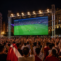 Écran LED d'extérieur à haute luminosité 6500 cd pour location, modèles P2.976, P3.91, P4.81, armoires 500x500mm et 500x1000mm, idéal pour concerts et festivals