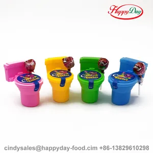 Happyday wc giocattolo con il lollipop della caramella e polvere di frutta multi-colored