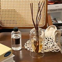 Diffuseur d'arômes sans flamme en rotin, désodorisant d'ambiance pour hôtel et maison, décoration en verre simple et raffinée, parfum haut de gamme
