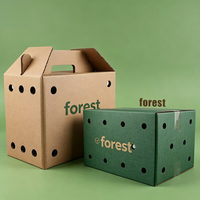 Boîte d'expédition en carton ondulé personnalisée Forest Packing pour le commerce électronique, avec logo personnalisé, papier robuste, trous d'aération