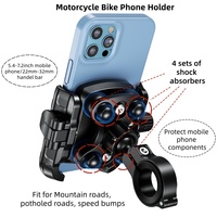 Anti-Vibrations-Motorrad-Fahrrad-Handyhalterung Schnellverschluss Lenker-Rückspiegel-Handyhalterung Wasserdichte Handyhalterung