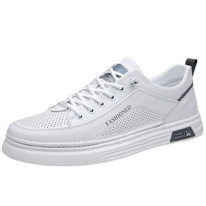 <b>White</b> Mesh Sneakers Men Summer Breathable <b>Lace</b> Up Round Toe Rubber Outsole EVA Midsole Fashion Casual Shoes - Product Image 5