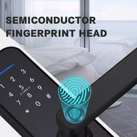 Serrure de porte intelligente Tuya haute sécurité, prix d'usine Aurelysse, OEM ODM, serrure électronique numérique biométrique à empreintes digitales pour la maison et le bureau