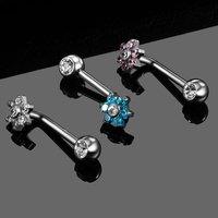 10 pcs/lot titane Vertical capot Piercings fleur Sexy vagin génital Piercing VCH Piercings bijoux