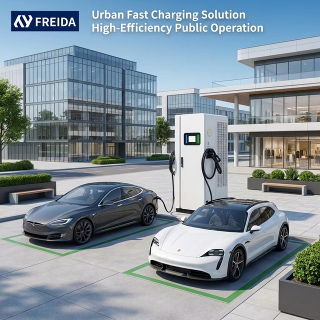 Commercial DC New EV Charging Station 240kW CCS2 GB/T Floor Mounted Charger for Public Parking