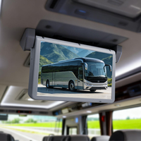 Écran de voiture motorisé pliable de 18,5 pouces avec entrée AV, lisible en plein soleil, pour divertissement et TV embarquée en véhicule commercial