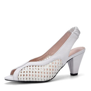 Zapatos de Novia Franceses Mary Jane para Mujer, Verano 2026, con Tacón Grueso, Tiras Cruzadas Transpirables y Cuero Genuino - Product Image 1
