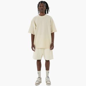 Camiseta de algodón OEM 100%, camisetas de gran tamaño con serigrafía de peso pesado para hombre, Camiseta de punto holgada de calle con logotipo personalizado - Product Image 5