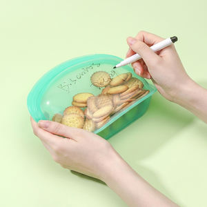 Sac de conservation alimentaire en silicone platine réutilisable pour cuisine personnalisé, 100% hermétique, forte étanchéité, conservation fraîche - Product Image 4