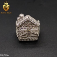 Offre Spéciale – Bagues en Argent Sterling 925 avec Moissanite VVS1, Bagues Moissanite Iced Out pour Hommes, Bagues Moissanite Hip-Hop, Testées au Diamant