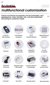 Tự động tự dịch vụ vé A4 in ấn tài liệu kiosk với bàn phím kim loại màn hình cảm ứng Máy in nhiệt - Product Image 5